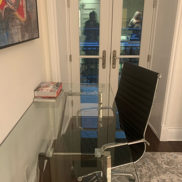 Brand new never used glass desk and Herman Miller - Picture 1 of 2
